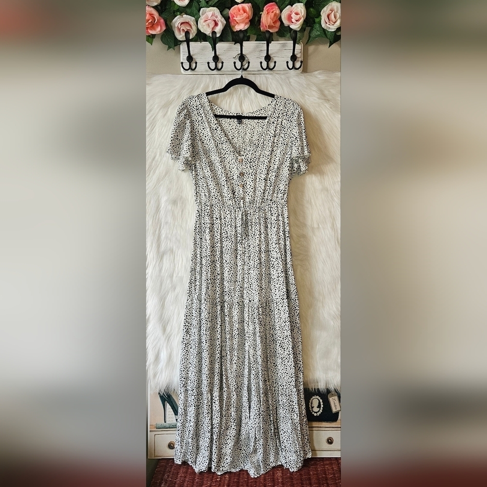Shein In The Wild Spotted Maxi Dress